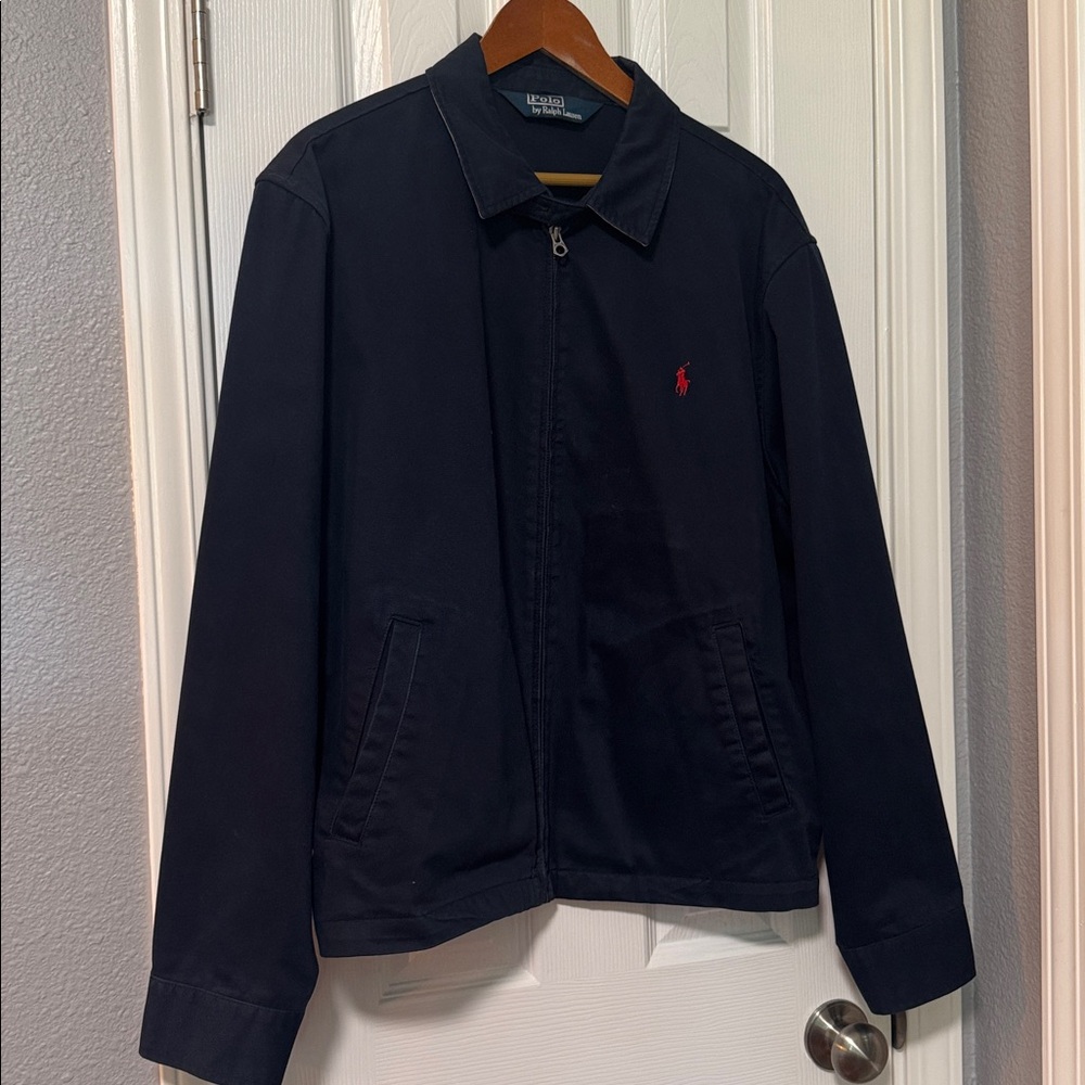 POLO Ralph Lauren Dark Blue Jacket with Red Emblem